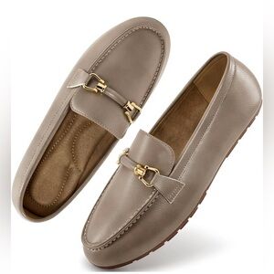 Elegant Taupe Loafers for Women